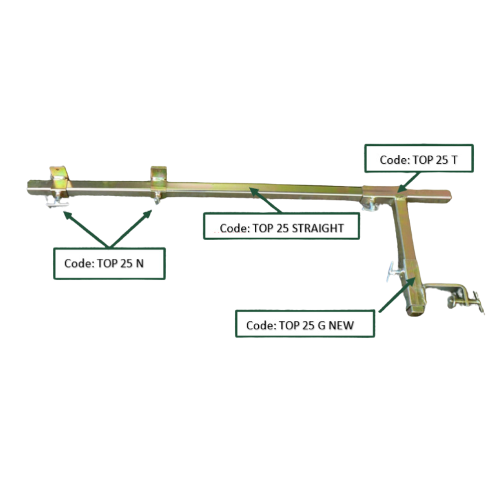 BT Straight Top Clamp Tube 25mm