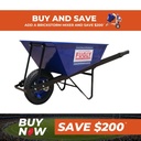 Brickstorm Fugly Wheelbarrow (Pneumatic Wheel & Steel Handles)