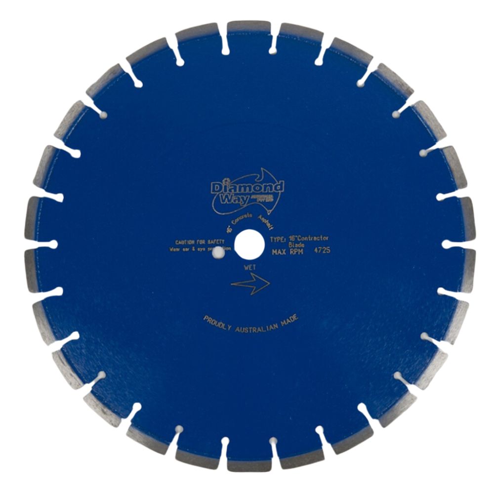 Diamond Way Contractor Blade Concrete & Asphalt Navy 16"