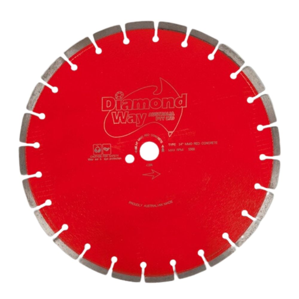 [318997] Diamond Way Laser Welded Concrete Blade Red 14"