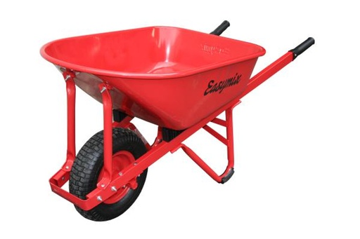 [318885] Easymix Steel Red Wheelbarrow (100L)