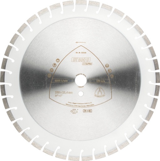 [318930] Klingspor Diamond Blade Concrete & Universal 14" (350mm)