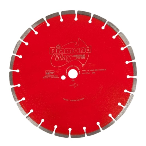 [318997] Diamond Way Laser Welded Concrete Blade Red 14"