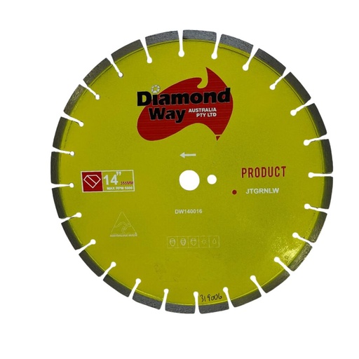 [319006] Diamond Way Premium Blade Block & Sandstone Yellow 14"