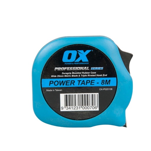[319109] Ox Trade Tape Measure Duragrip 8m